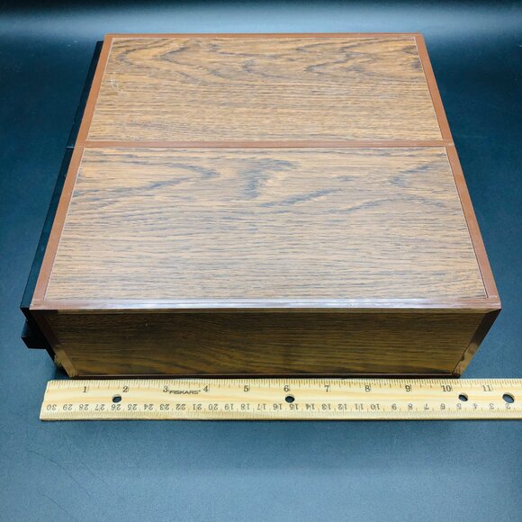 Vintage 80s DYNASTY Audio Cassette Computer Tape Dual Drawer Cabinet Storage - Picture 12 of 13